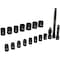 Milton 3/8 in. Drive Shallow 6-Point Impact Socket Set, 6-20mm, Steel Coated Black Oxide Finish 18-Piece 1300-SS-01 - alternate 3